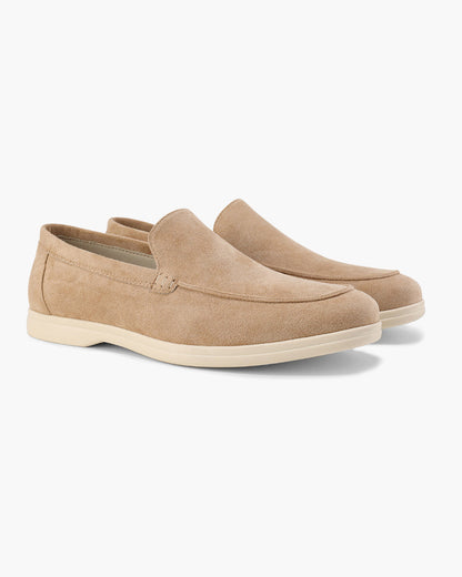 Édouard | Mocassins en daim beige sable à semelle sport