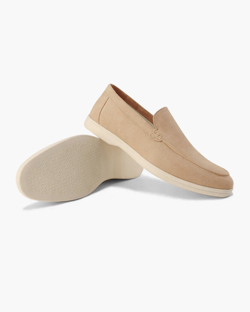 Édouard | Mocassins en daim beige sable à semelle sport