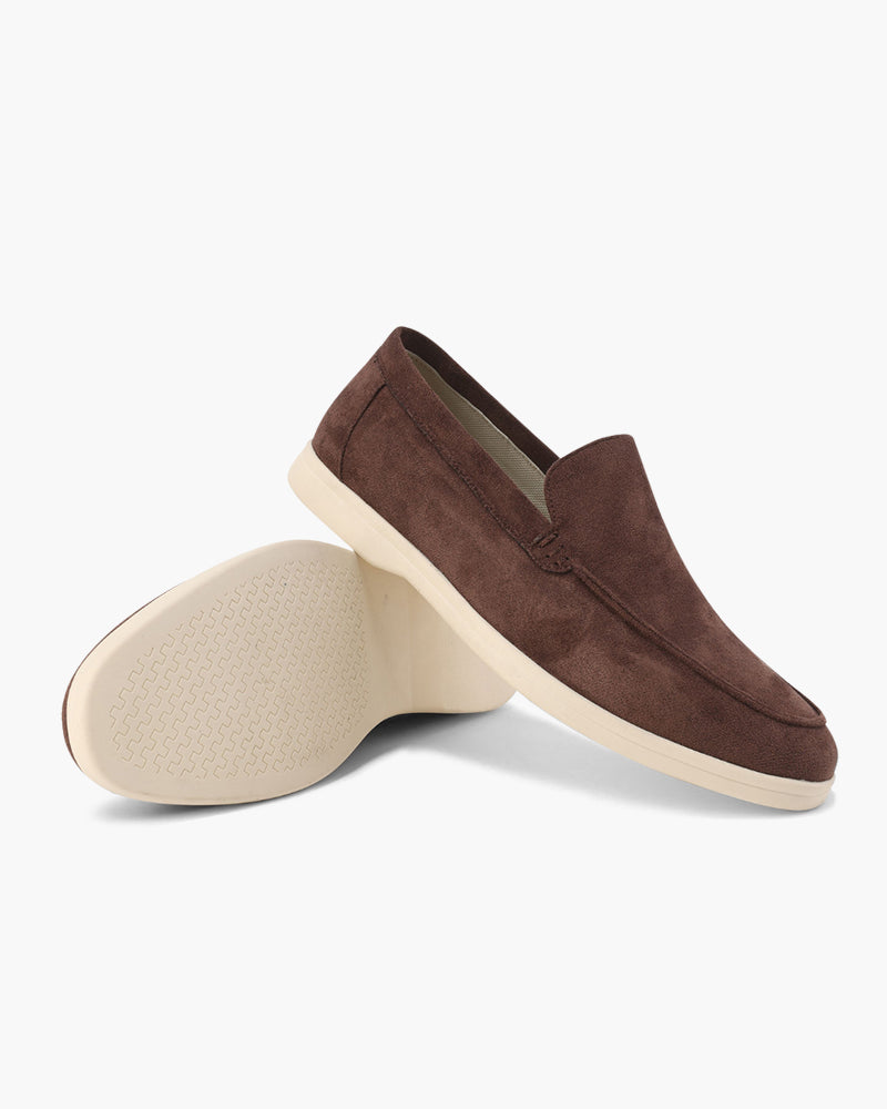 Édouard | Mocassins en daim beige sable à semelle sport