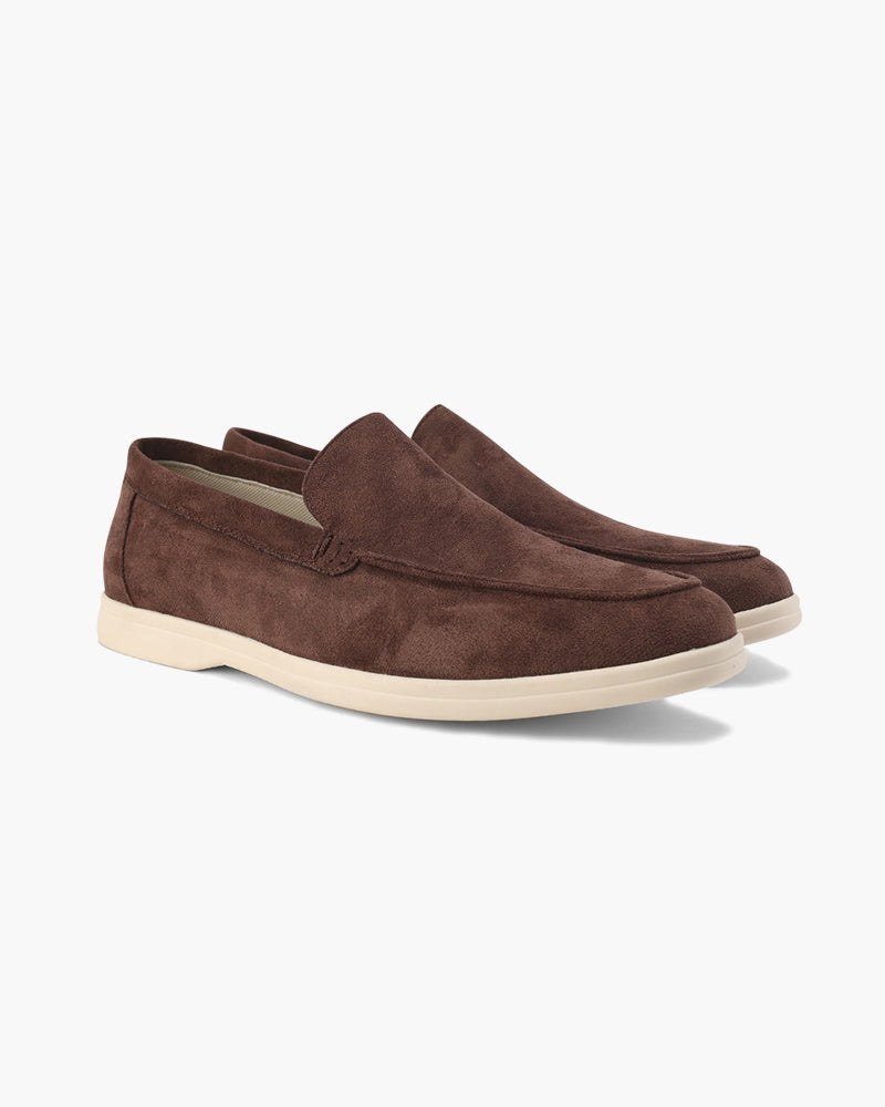Édouard | Mocassins en daim beige sable à semelle sport
