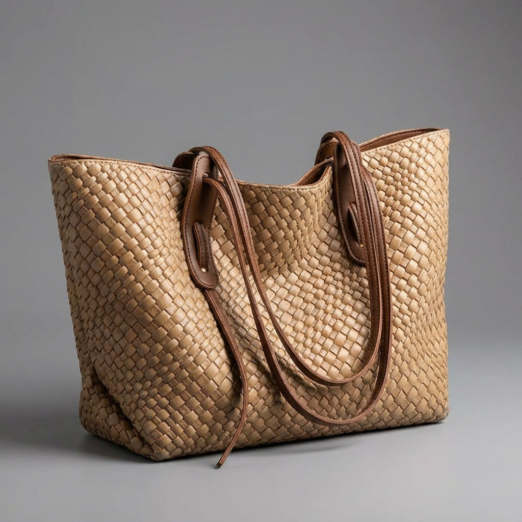 Hortense | Cabas tressé artisanal à anses doubles