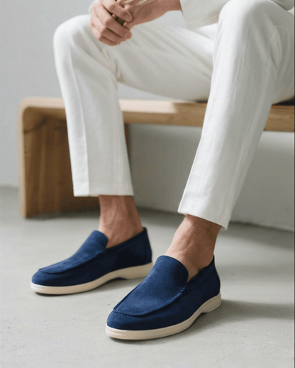 Édouard | Mocassins en daim beige sable à semelle sport